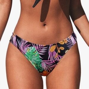 Cupshe Floral Print Swimsuit Bikini Bottoms